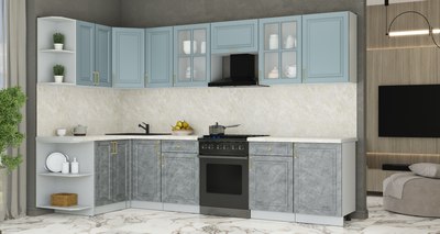 Кухонный гарнитур Интерлиния Мила Шато 1.5x3.1 LV