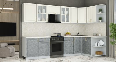 Кухонный гарнитур Интерлиния Мила Шато 1.5x3.1 PR