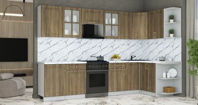 Кухонный гарнитур Интерлиния Мила Шато 1.5x3.1 PR