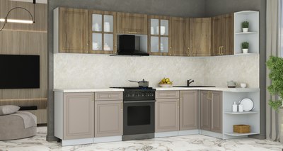 Кухонный гарнитур Интерлиния Мила Шато 1.5x3.1 PR