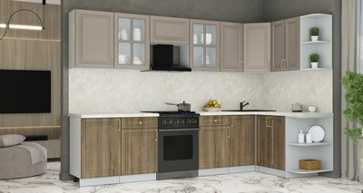 Кухонный гарнитур Интерлиния Мила Шато 1.5x3.1 PR