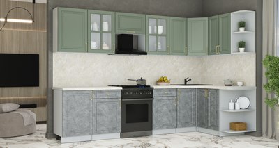 Кухонный гарнитур Интерлиния Мила Шато 1.5x3.1 PR