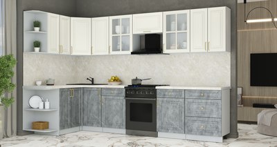 Кухонный гарнитур Интерлиния Мила Шато 1.5x3.2 LV