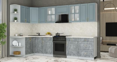 Кухонный гарнитур Интерлиния Мила Шато 1.5x3.2 LV