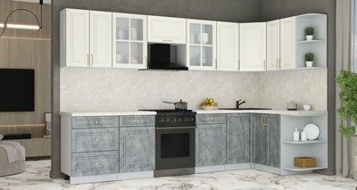 Кухонный гарнитур Интерлиния Мила Шато 1.5x3.2 PR