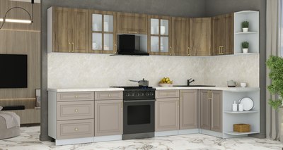 Кухонный гарнитур Интерлиния Мила Шато 1.5x3.2 PR