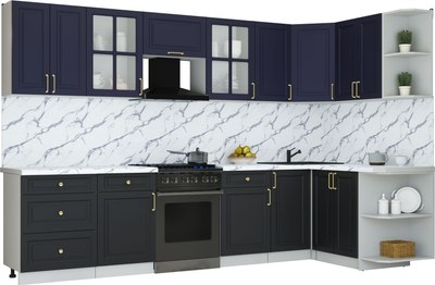 Кухонный гарнитур Интерлиния Мила Шато 1.5x3.2 PR - фото