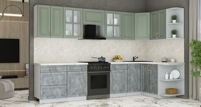 Кухонный гарнитур Интерлиния Мила Шато 1.5x3.2 PR