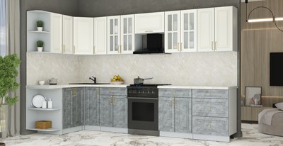 Кухонный гарнитур Интерлиния Мила Шато 1.5x3.3 LV