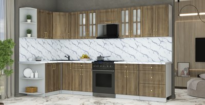 Кухонный гарнитур Интерлиния Мила Шато 1.5x3.3 LV