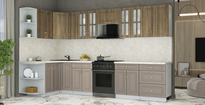 Кухонный гарнитур Интерлиния Мила Шато 1.5x3.3 LV