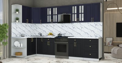 Кухонный гарнитур Интерлиния Мила Шато 1.5x3.3 LV