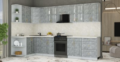 Кухонный гарнитур Интерлиния Мила Шато 1.5x3.3 LV