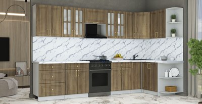 Кухонный гарнитур Интерлиния Мила Шато 1.5x3.3 PR