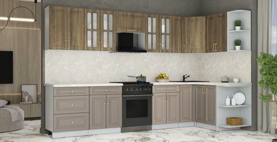 Кухонный гарнитур Интерлиния Мила Шато 1.5x3.3 PR