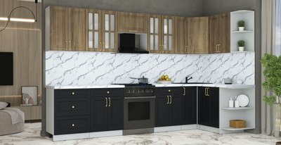 Кухонный гарнитур Интерлиния Мила Шато 1.5x3.3 PR