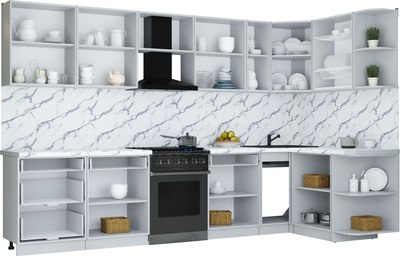 Кухонный гарнитур Интерлиния Мила Шато 1.5х3.3 PR