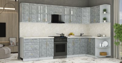 Кухонный гарнитур Интерлиния Мила Шато 1.5х3.3 PR