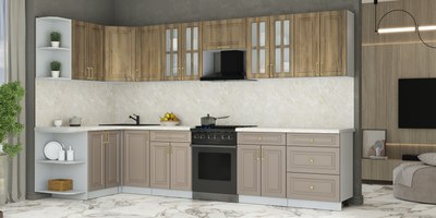 Кухонный гарнитур Интерлиния Мила Шато 1.5x3.4 LV