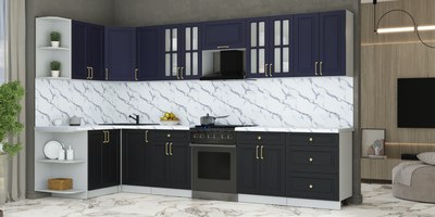 Кухонный гарнитур Интерлиния Мила Шато 1.5x3.4 LV