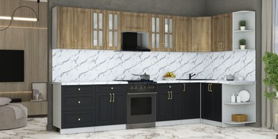 Кухонный гарнитур Интерлиния Мила Шато 1.5x3.4 PR