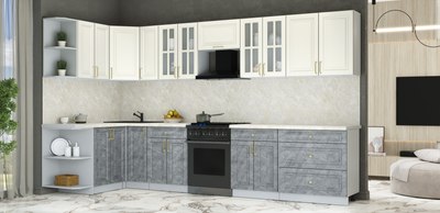 Кухонный гарнитур Интерлиния Мила Шато 1.5x3.5 LV