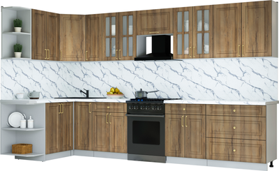 Кухонный гарнитур Интерлиния Мила Шато 1.5x3.5 LV - фото