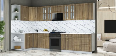 Кухонный гарнитур Интерлиния Мила Шато 1.5x3.5 LV