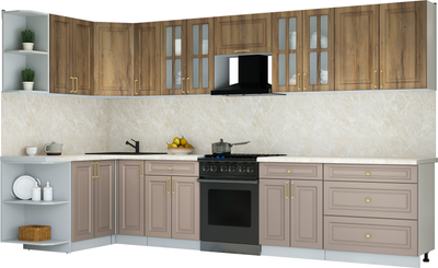 Кухонный гарнитур Интерлиния Мила Шато 1.5x3.5 LV - фото