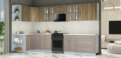 Кухонный гарнитур Интерлиния Мила Шато 1.5x3.5 LV