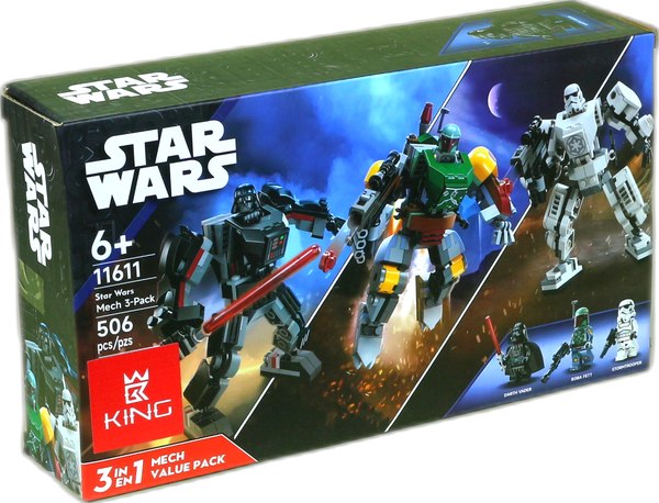 Конструктор King Дарт Вейдер, Боба Фетт, Штурмовик в боевых костюмах 3 в 1 - фото