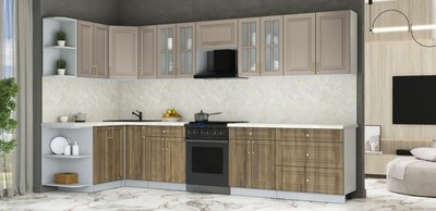 Кухонный гарнитур Интерлиния Мила Шато 1.5x3.5 LV