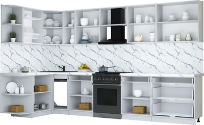 Кухонный гарнитур Интерлиния Мила Шато 1.5x3.5 LV