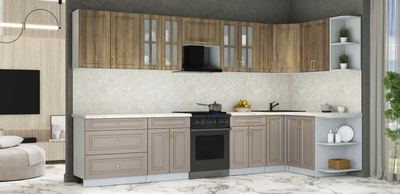 Кухонный гарнитур Интерлиния Мила Шато 1.5x3.5 PR