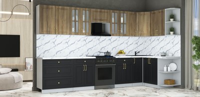 Кухонный гарнитур Интерлиния Мила Шато 1.5x3.5 PR