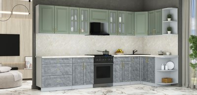 Кухонный гарнитур Интерлиния Мила Шато 1.5x3.5 PR