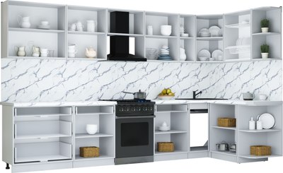 Кухонный гарнитур Интерлиния Мила Шато 1.5x3.5 PR