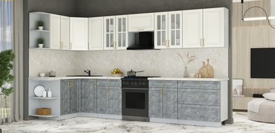 Кухонный гарнитур Интерлиния Мила Шато 1.5x3.6 LV