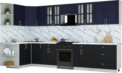 Кухонный гарнитур Интерлиния Мила Шато 1.5x3.6 LV - фото