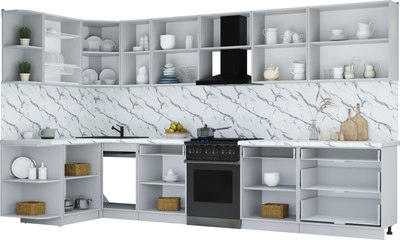 Кухонный гарнитур Интерлиния Мила Шато 1.5x3.6 LV