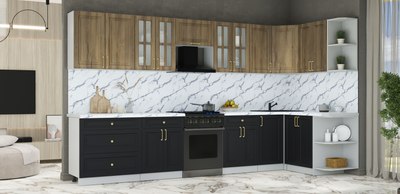 Кухонный гарнитур Интерлиния Мила Шато 1.5x3.6 PR