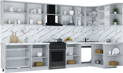 Кухонный гарнитур Интерлиния Мила Шато 1.5x3.6 PR