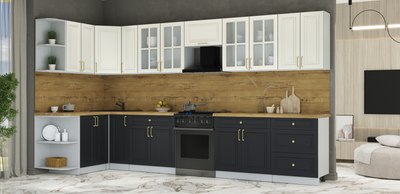 Кухонный гарнитур Интерлиния Мила Шато 1.5x3.7 LV