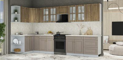 Кухонный гарнитур Интерлиния Мила Шато 1.5x3.7 LV