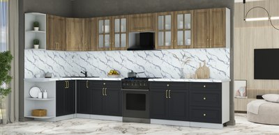 Кухонный гарнитур Интерлиния Мила Шато 1.5x3.7 LV