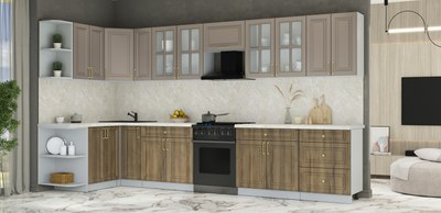 Кухонный гарнитур Интерлиния Мила Шато 1.5x3.7 LV