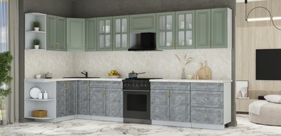 Кухонный гарнитур Интерлиния Мила Шато 1.5x3.7 LV