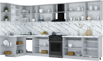 Кухонный гарнитур Интерлиния Мила Шато 1.5x3.7 LV