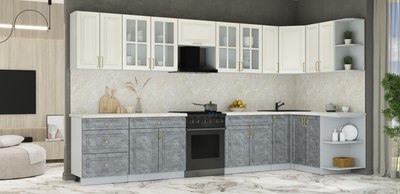 Кухонный гарнитур Интерлиния Мила Шато 1.5x3.7 PR