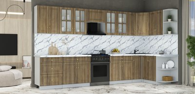 Кухонный гарнитур Интерлиния Мила Шато 1.5x3.7 PR